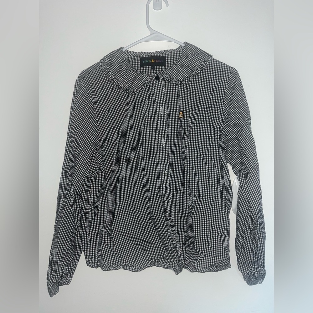 Teddy Fresh Black and White Checkered Blouse